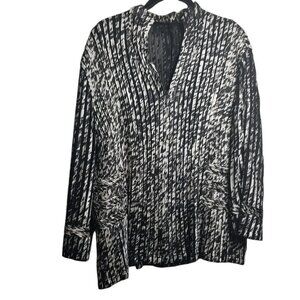 Chicos Venetian Zipper Front Women's Career Office Lightweight Jacket Sz XL